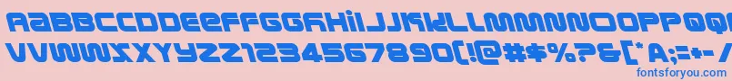 metronautsleft-Schriftart – Blaue Schriften auf rosa Hintergrund