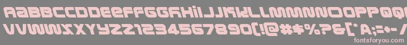 metronautsleft-Schriftart – Rosa Schriften auf grauem Hintergrund