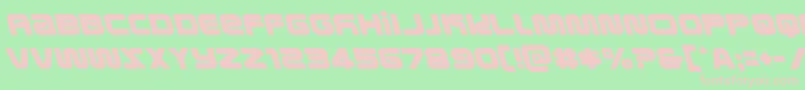 フォントmetronautsleft – 緑の背景にピンクのフォント