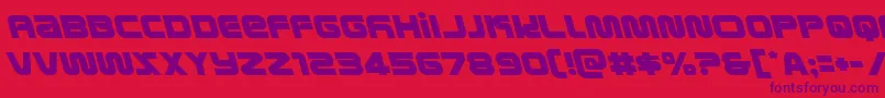 Police metronautsleft – polices violettes sur fond rouge