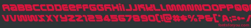 metronautsleft Font – Red Fonts on Black Background