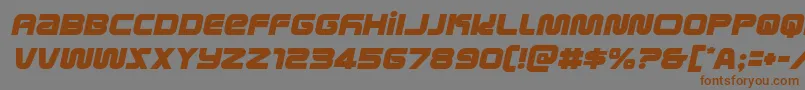 metronautssemital Font – Brown Fonts on Gray Background