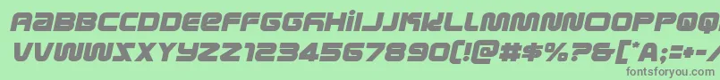 フォントmetronautssemital – 緑の背景に灰色の文字