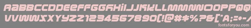 metronautssemital Font – Pink Fonts on Gray Background