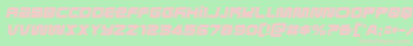 metronautssemital Font – Pink Fonts on Green Background
