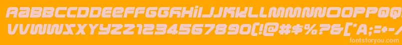 metronautssemital Font – Pink Fonts on Orange Background