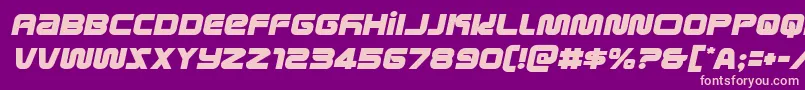 metronautssemital Font – Pink Fonts on Purple Background