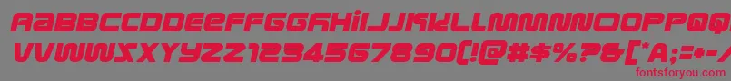 metronautssemital Font – Red Fonts on Gray Background