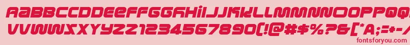metronautssemital Font – Red Fonts on Pink Background