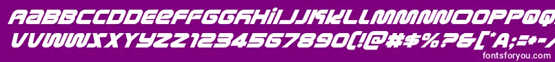 フォントmetronautssuperital – 紫の背景に白い文字