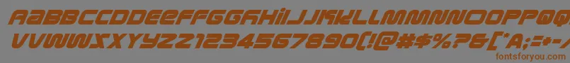 metronautssuperital Font – Brown Fonts on Gray Background