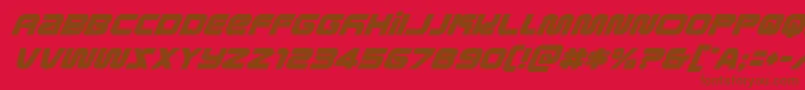 Police metronautssuperital – polices brunes sur fond rouge