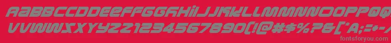 metronautssuperital Font – Gray Fonts on Red Background