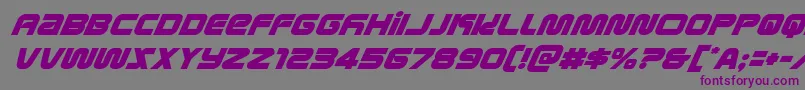 metronautssuperital Font – Purple Fonts on Gray Background