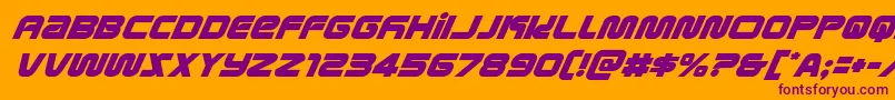 Шрифт metronautssuperital – фиолетовые шрифты на оранжевом фоне
