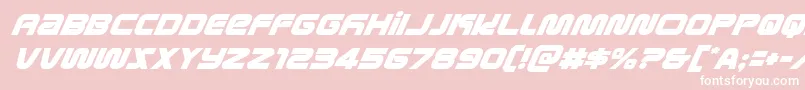 metronautssuperital Font – White Fonts on Pink Background