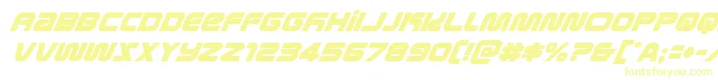 metronautssuperital-Schriftart – Gelbe Schriften