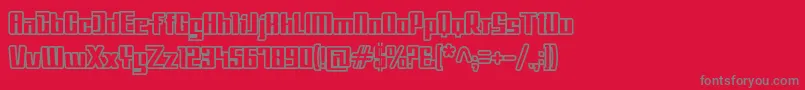 fuente MetroOL – Fuentes Grises Sobre Fondo Rojo