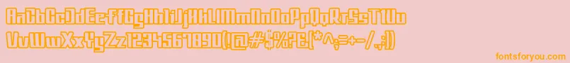 MetroOL Font – Orange Fonts on Pink Background