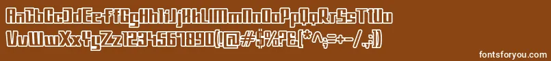 フォントMetroOL – 茶色の背景に白い文字