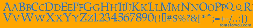 METSN    Font – Blue Fonts on Orange Background
