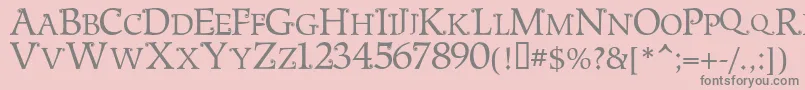 METSN    Font – Gray Fonts on Pink Background