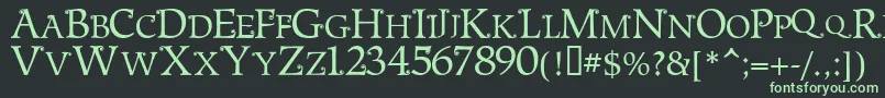 フォントMETSN    – 黒い背景に緑の文字