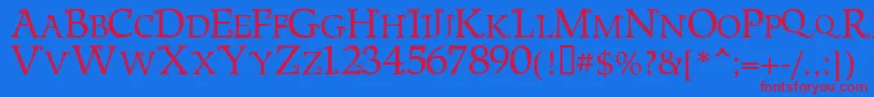 METSN    Font – Red Fonts on Blue Background