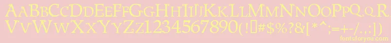 METSN    Font – Yellow Fonts on Pink Background