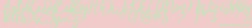 Metteora Font – Green Fonts on Pink Background