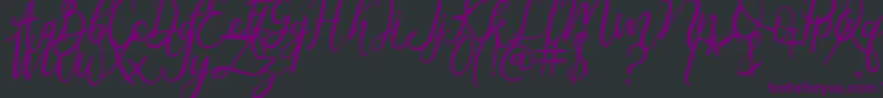 Metteora Font – Purple Fonts on Black Background