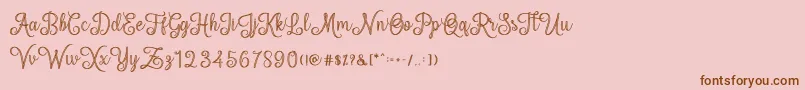 Шрифт mettical – коричневые шрифты на розовом фоне