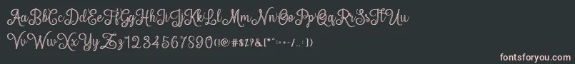 フォントmettical – 黒い背景にピンクのフォント