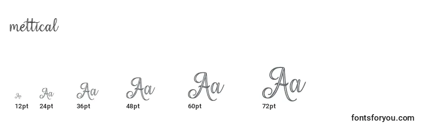 Mettical Font Sizes
