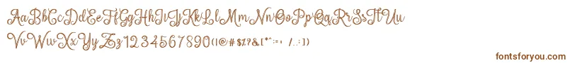 Шрифт mettical – коричневые шрифты на белом фоне