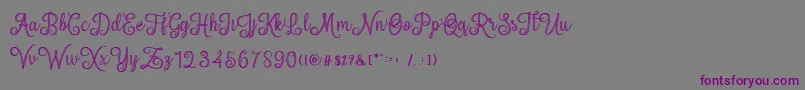 Шрифт mettical – фиолетовые шрифты на сером фоне