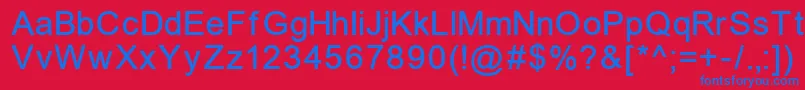 Unkoi8n Font – Blue Fonts on Red Background