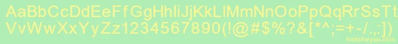 Unkoi8n Font – Yellow Fonts on Green Background