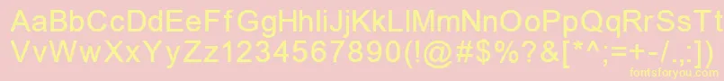 Unkoi8n Font – Yellow Fonts on Pink Background