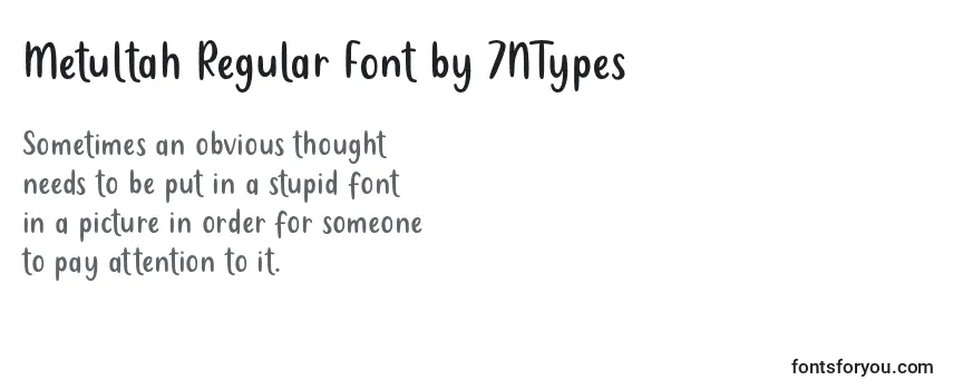 Обзор шрифта Metultah Regular Font by 7NTypes