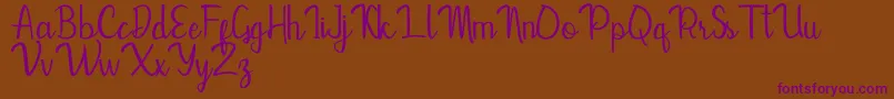 Шрифт Mevally – фиолетовые шрифты на коричневом фоне