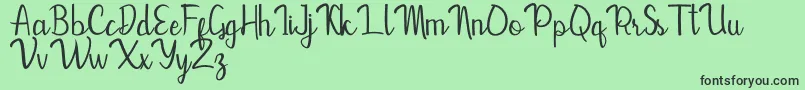 Mevally Font – Black Fonts on Green Background
