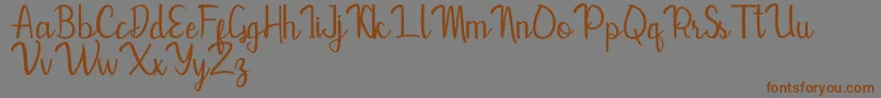 Mevally Font – Brown Fonts on Gray Background