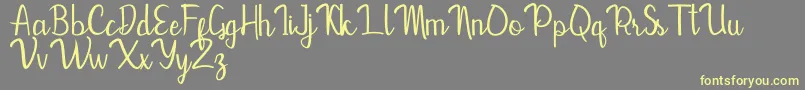 Mevally Font – Yellow Fonts on Gray Background
