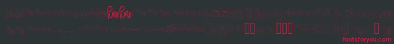 MewTooCatDings Font – Red Fonts on Black Background