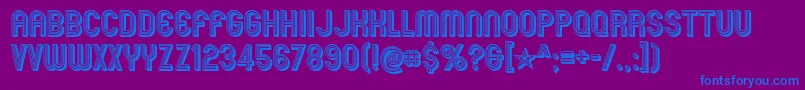 mexcellent 3d Font – Blue Fonts on Purple Background