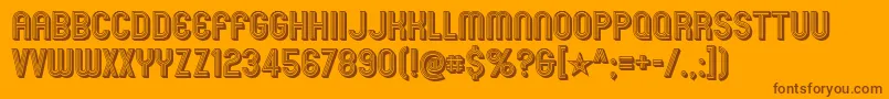 mexcellent 3d Font – Brown Fonts on Orange Background