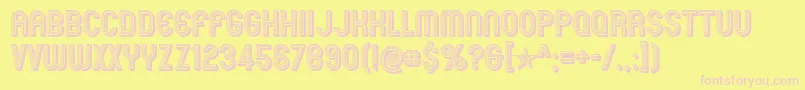 mexcellent 3d Font – Pink Fonts on Yellow Background