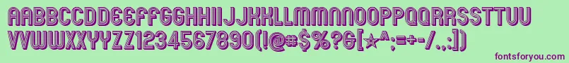 mexcellent 3d-Schriftart – Violette Schriften auf grünem Hintergrund