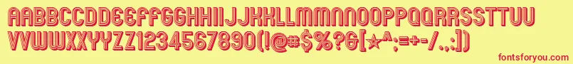 mexcellent 3d Font – Red Fonts on Yellow Background